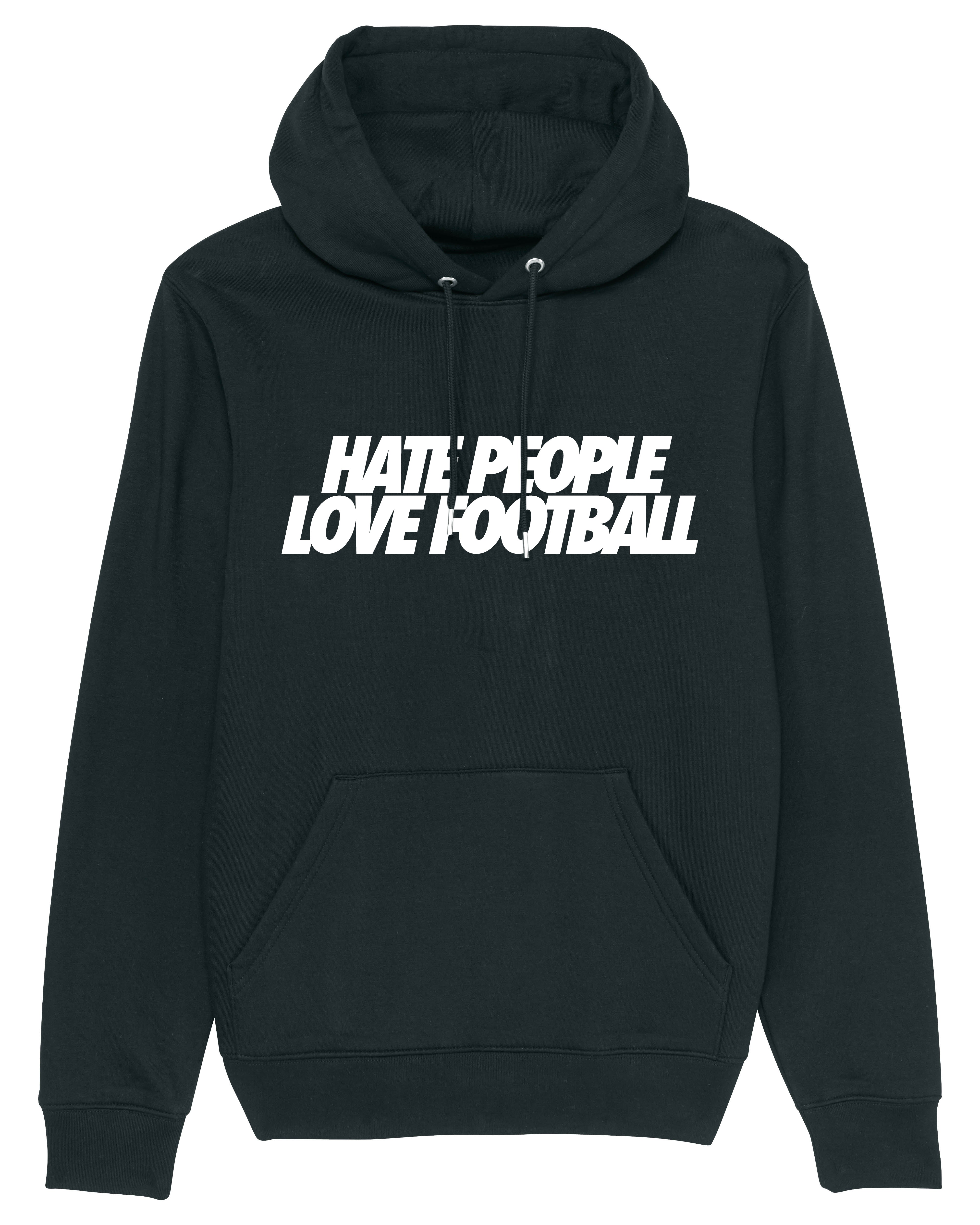 Signature Hoodie „Stabil - we care a lot“ Hate People Love Football vs Basti Red
